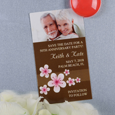 Crear e imprimir la foto personalizada de florecimiento marrón Imán de 5,08 cm x 8,89 cm Tamaño de tarjeta