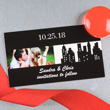 Crea e imprime una foto personalizada de la ciudad de Nueva York Imán de boda de 5,08 cm x 8,89 cm Tamaño de tarjeta