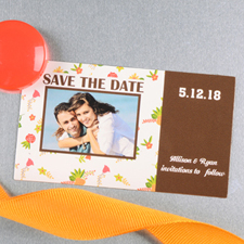 Crea e imprime una margarita marrón personalizada Guardar la fecha imán 5.08 cm x 8.89 cm Tamaño de tarjeta
