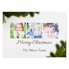 Tarjeta personalizada con fotografía de Navidad