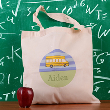 Bolsa con rayas azules para el autobús escolar personalizada para la escuela