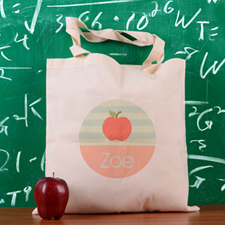 Rayas de pavo real Manzanas Personalizadas Bolsa escolar
