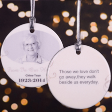 Forever In Our Hearts Personalized Photo Memorial Ornament