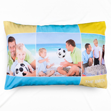 Funda de almohada personalizada de tres colores para fotos