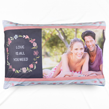Funda de almohada con foto personalizada del amor