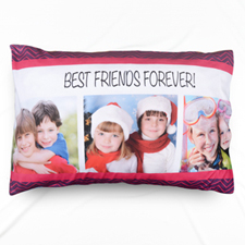 Funda de almohada personalizada Best Friend Collage