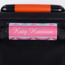Envoltura de asa de equipaje personalizada de chevron de arco iris