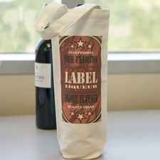Bolsa de vino de algodón con impresión personalizada a todo color