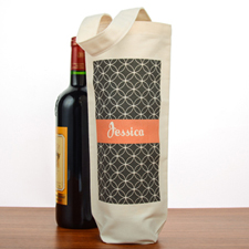 Bolsa de vino de algodón personalizada de patrones geométricos 