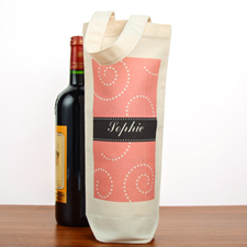 Bolsa de vino de algodón personalizada con remolino