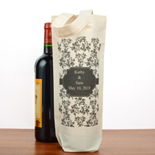 Bolsa de vino de algodón de Damasco personalizada