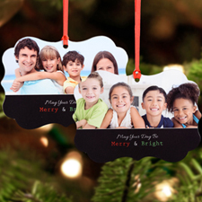 Merry And Bright Personalized Metal Ornament