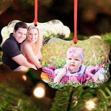 Script Merry Christmas Personalized Metal Ornament