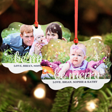 Be Merry Personalized Metal Ornament