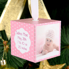 Foto-cubo de madera personalizado con foto de la bebé, adorno 5.08 cm 
