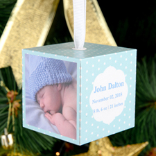 Foto-cubo de madera personalizado con foto del bebé, adorno 5.08 cm 