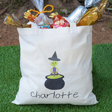 Bolsa personalizada para los trucos o regalos de Halloween de brujas