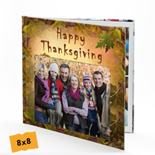 foto-libro 20.32 cm x 20.32 cm de tapa dura para el Día de Acción de Gracias