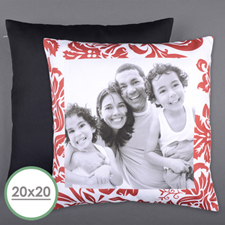 Foto personalizada de flores rojas Funda de almohada grande 50.80 cm x 50.80 cm (sin inserción) 