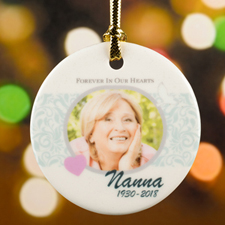 Memorial Personalized Photo Christmas Ornament