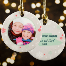 Winter Snowflake Personalized Photo Christmas Ornament