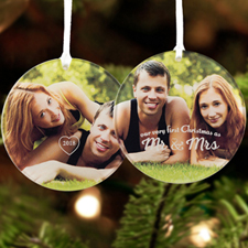 Our Very First Christmas Personalized Photo Acrylic Ornament