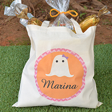 Bolsa de trucos o regalos de Halloween personalizados de fantasmas para ella