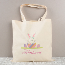 Bolsas personalizadas con Huevos del conejo de pascua para niñas