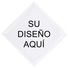 Bandana pañuelo con diseño personalizable con texto. Tamaño: 50.8 x 50.8 cm