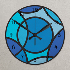 Reloj de acríclico con números grandes e impresión personalizada completa