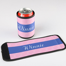 Hot Pink Arrow Envoltura personalizada de lata o botella   