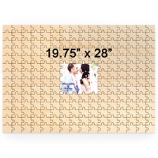 50.17 cm x 71.12 cm  libro de visitasmediano de madera grabada personalizado rompecabezas  (209 piezass)