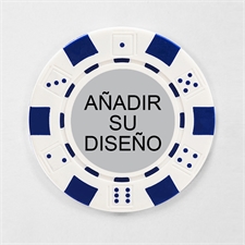 Personalized White Striped Dice Poker Chip