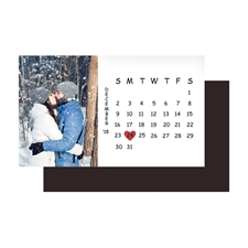 Blanco Guardar la fecha Foto Calendario 5.08 cm x 8.89 cm Tamaño de la tarjeta Imán