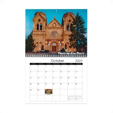 Calendario de pared pequeño (21.59 cm x 27.94 cm) con galería de fotos personalizada