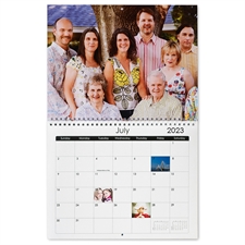 Calendario de pared grande con galería de fotos personalizada (35.56 cm x 27.94 cm)