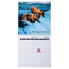 Calendario de pared personalizado con galería de fotos (30.48 cm x 30.48 cm)
