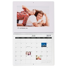 Impreso a medida Calendario de pared simple blanco, pequeño  21.59 cm x 27.94 cm