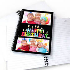 Create Your Own Black Three Collage Notebook