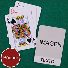 Naipes transparentes personalizados tipo póker clásico con índice estandar 