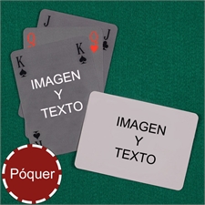 Naipes tipo póker simple, estilo Bridge personalizados de los 2 lados con paisaje