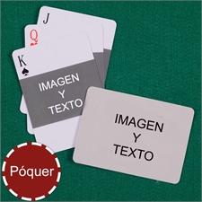 Naipes tipo póker con paisaje e imagenes personalizados de los 2 lados con paisaje 