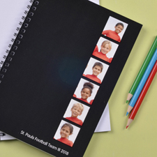 Create Your Own Black Six Collage Two Title Notebook