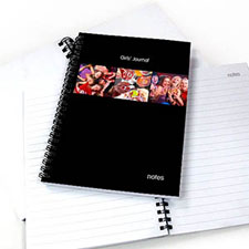 Create Your Own Black Three Collage One Title Notebook