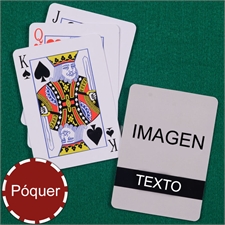 Naipes personalizados tamaño póker clásico negros con índice estandar 