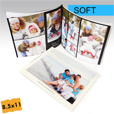 Crea tu pequeño foto-libro de tapa blanda personalizado de 21.59 cm x 27.94 cm.