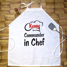 Commander In Chef delantal para adulto personalizado