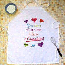 Grandma Colorful Heart Personalized Adult Apron