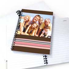 Create Your Own Colorful Stripes Notebook, Chocolate