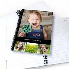 Create Your Own Black Four Collage One Title Notebook
